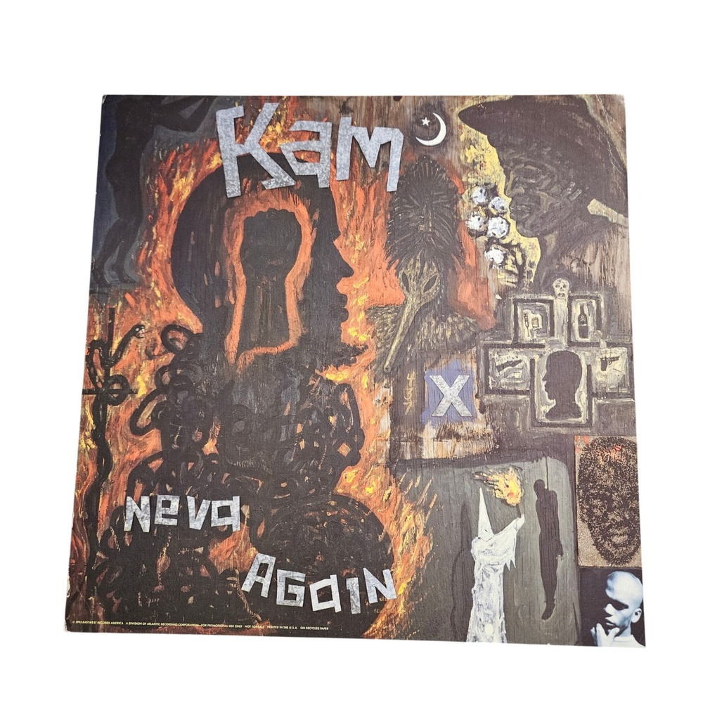 Kam Neva Again 1993 Promo‎ Album Flat Poster 12x12 EastWest Records D/S Hip Hop